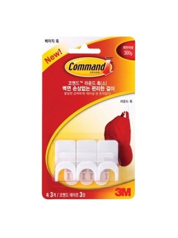 3M 코맨드 라운드 훅 소 3개입 Moc tron 17402