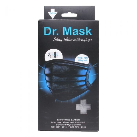 닥터 마스크 4단보호  활성탄필터 마스크 DR.MASK Khau trang 4 lop hoat tinh