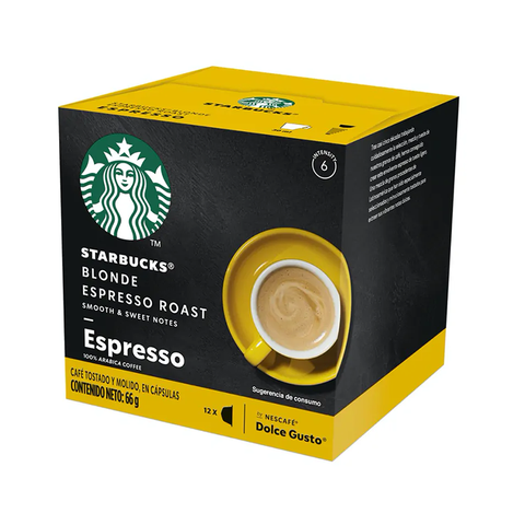 돌체 구스토 스타벅스 블론드 에스프레소 5.5G*12개입 NESCAFE Dolce Gusto Ca phe may Starbucks Blonde Espresso Roast