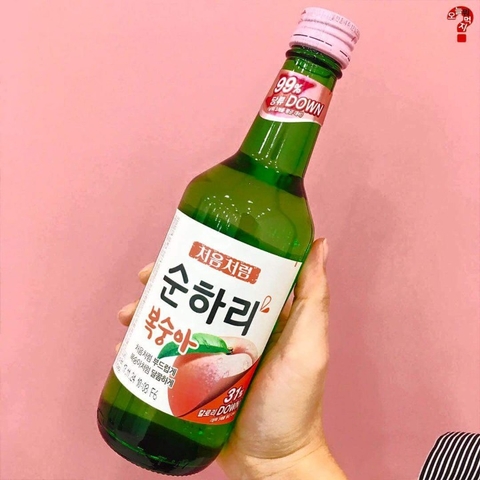 롯데 처음처럼 순하리 복숭아 소주 12% 360ml LOTTE Chumchurum vi dao