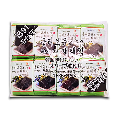 한미래 올리브유김 5G*16 HANMIRAE La kim tam dau olive an lien