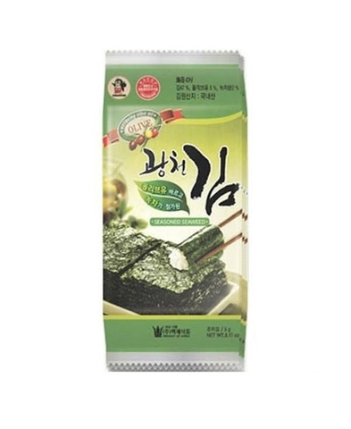 광천 올리브유 녹차 도시락김 5G*9 KC Rong bien an lien tam dau olive tra xanh