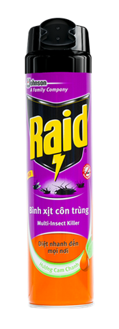 레이드 살충제 오렌지 향 600ml Raid Xit diet con trung huong cam chanh