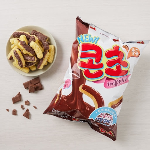 해태 헤이즐넛 초코 콘초 66G HAITAI Snack ngo kem socola hat de