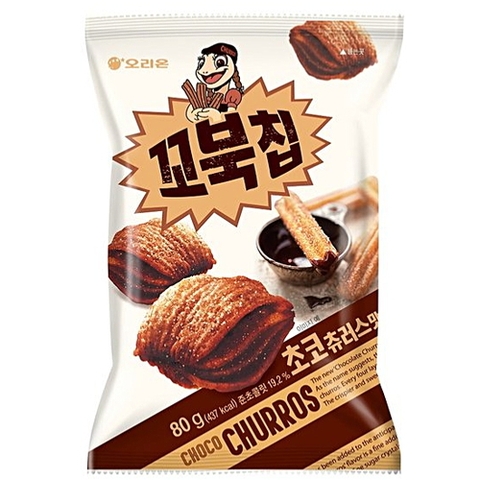 오리온 꼬북칩 초코츄러스맛 80G ORION Snack rua choco