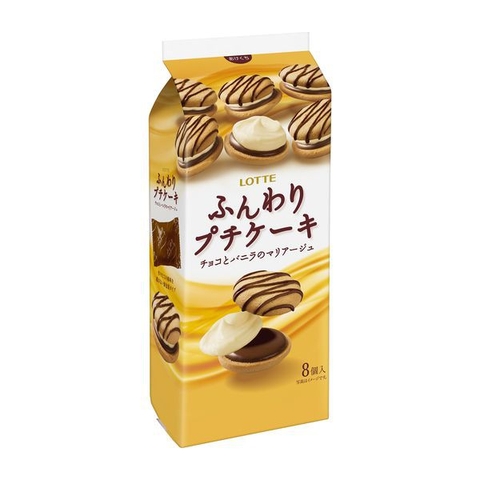 일본 롯데 쁘띠 소프트 케이크 8 개입 Banh mem Lotte Petit Soft cake 8 mieng