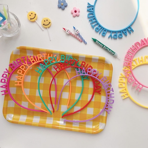 해피 벌스데이 머리띠 Bom happy birthday