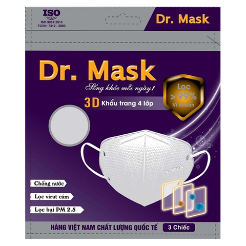 닥터 마스크 4단보호 3D마스크 (3개입) DR.MASK Tui 3 khau trang 3D