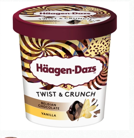 프랑스 하겐다즈 벨지안 초콜릿 & 바닐라 420ml HAAGEN-DAZS Kem hop vi socola va vani