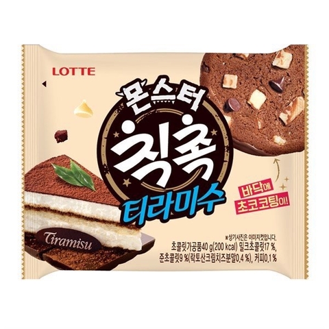 롯데 칙촉 몬스터 티라미수 40g LOTTE Banh chich-choc tiramisu