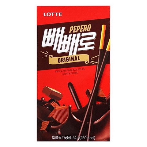 롯데 초코 빼빼로 오리지널 46g LOTTE Banh quy pepero Socola