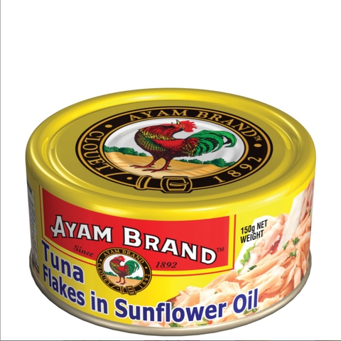 말레이시아 아얌 브랜드 해바라기유 플레이크 참치 150g AYAM BRAND Ca ngu ngam dau huong duong