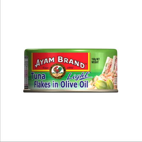 말레이사아 아얌 브랜드 올리브유 플레이크 참치 라이트 150g AYAM BRAND Ca ngu ngam dau oliu