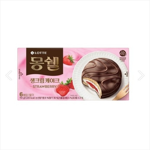 롯데 몽쉘 딸기 케이크 192g LOTTE Banh dau