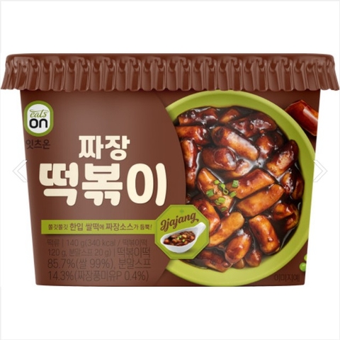 HY 잇츠온 짜장 떡볶이 140g EATS ON Tokbokki vi tuong den coc