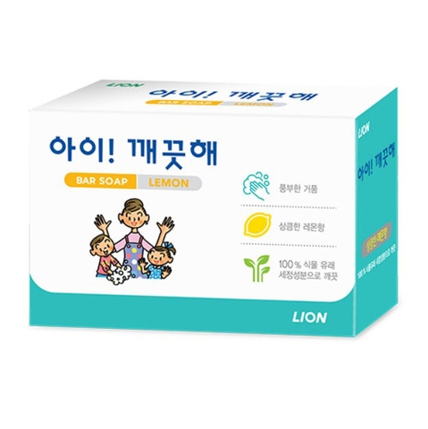 라이온 아이깨끗해 비누 상큼한 레몬향 100g Xa phong tam cho be huong chanh
