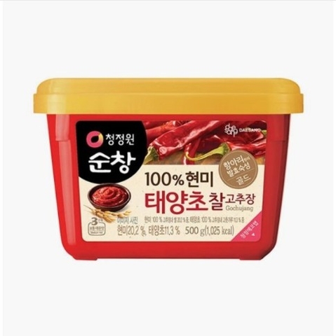 대상 청정원 순창 100% 현미 태양초 찰 고추장 500g Tuong ot taeyangcho