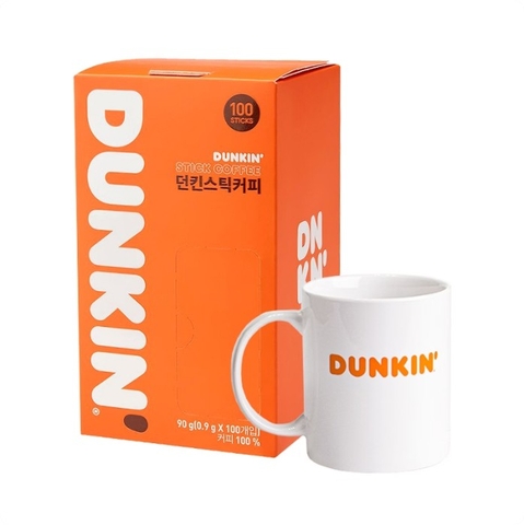 던킨도너츠 머그컵  DUNKIN coc uong ca phe co quai