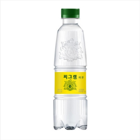 한국 코카콜라 씨그램 레몬 탄산수 350ml Nuoc khoang co gas vi chanh vang