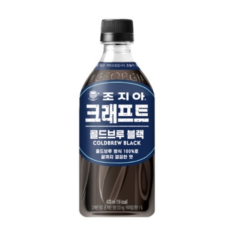 한국 코카콜라 조지아 크래프트 콜드브루 블랙 470ml COCACOLA Ca phe den Craft Coldbrew Black