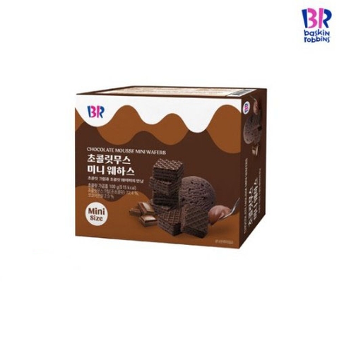배스킨라빈스 초콜릿무스 미니웨하스 100g BR Banh xop kem socola