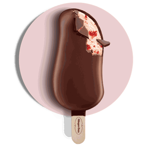 프랑스 하겐다즈 딸기 & 크림 싱글바 80ml HAAGEN-DAZS Kem dau & kem tuoi que