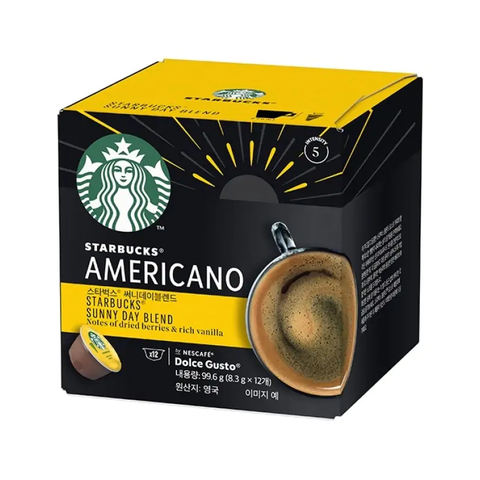 돌체 구스토 스타벅스 써니데이 블렌드 8.3G*12개입 NESCAFE Dolce Gusto Ca phe may Sunny day blend