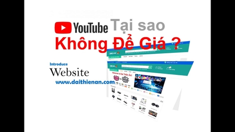 Lý Do Tại Sao Mình Không Để Giá Trên Youtube?