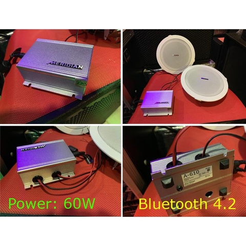 Bluetooth kèm Công suất 60W cho 2 loa âm trần
