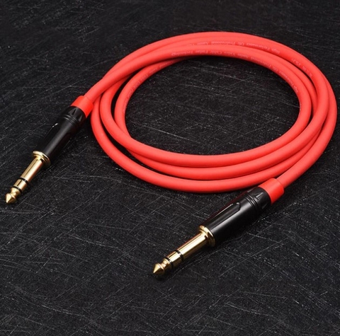 1M - Dây TRS 6.3mm Strereo x 2 Đầu