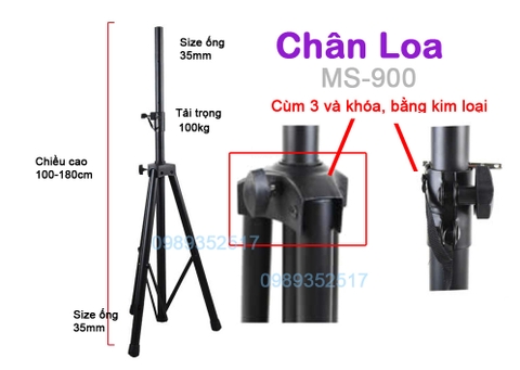 Chân Loa Active MS900 Toàn Bộ Bằng Kim Loại II Cùm 3 Càng Bằng Sắt Siêu Bền