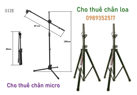 Cho thuê chân micro, chân loa và phụ kiện âm thanh