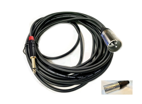 TAD-909 10M Canon Đực 6li Chóng Nhiễu, Chân Mạ Bạc