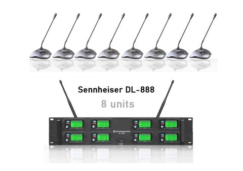 SENNHEISER DL888 China Supplier Handheld 8 Channel Wireless Microphone Conference Goose Neck Microphone System