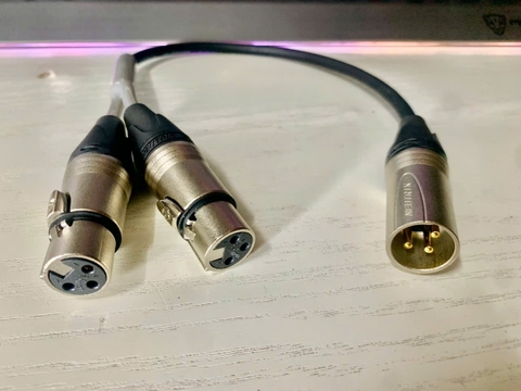 TAD-033Y Canon Đực Chia Ra 2 Canon Cái - Cáp Y 0.3M