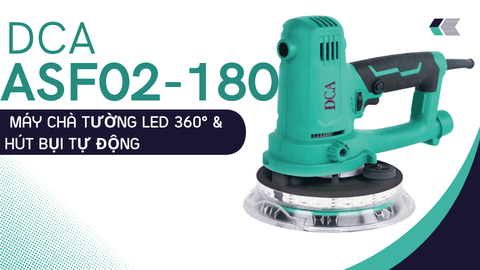 DCA ASF02G180 — Máy chà tường LED 360° & hút bụi tự động
