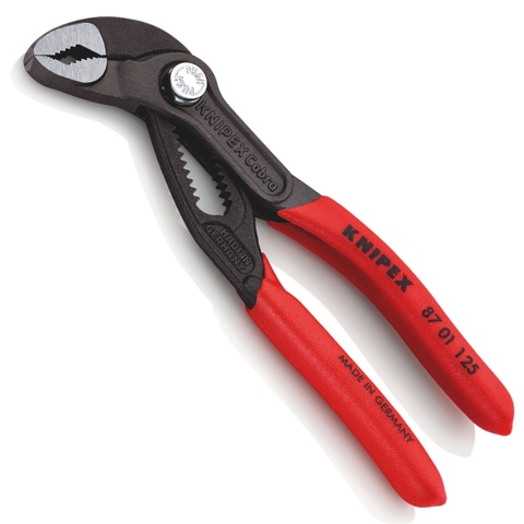 Bộ kìm kẹp 8603125 và kìm mỏ quạ 8701125 mini kèm túi đeo hông Knipex 002072V04