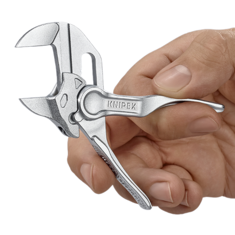 Bộ kìm kẹp 8604100 và kìm mỏ quạ 8700100 mini kèm túi đeo hông Knipex 002072V04XS