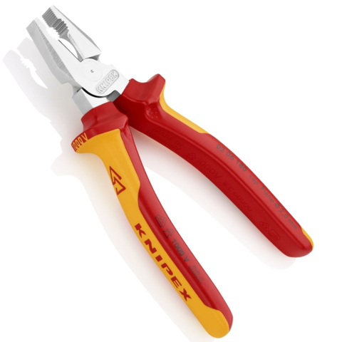 Kìm đa năng lưỡi cắt HRC 63, cách điện 1000V Knipex 02 06 180