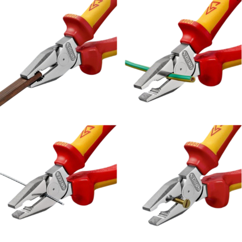 Kìm đa năng lưỡi cắt HRC 63, cách điện 1000V Knipex 02 06 180