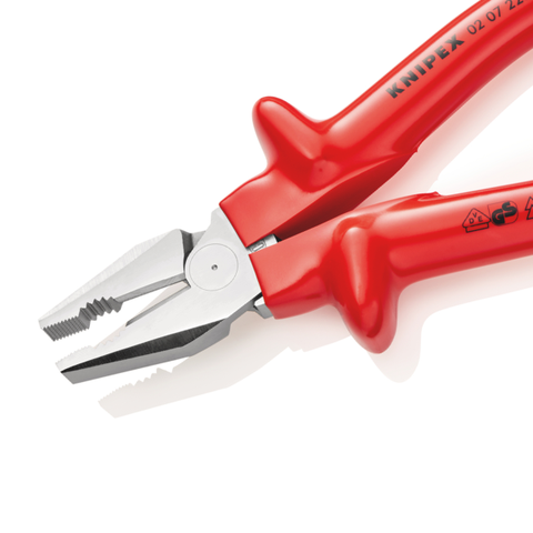 Kìm đa năng 225mm cách điện 1000V, cán đúc Knipex 0207225