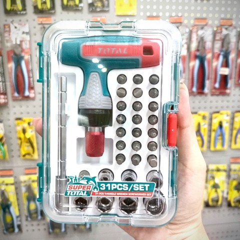 Bộ tua vít vặn tay 31 chi tiết Total TACSD30316