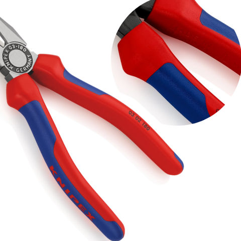 Kìm điện đa năng lưỡi cắt HRC 60 dài 180mm Knipex 03 02 180