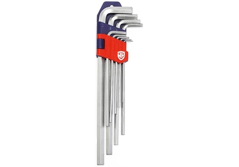 Bộ lục giác đầu bằng loại dài 9 cái hệ mét 1.5-10mm Workpro WP222005