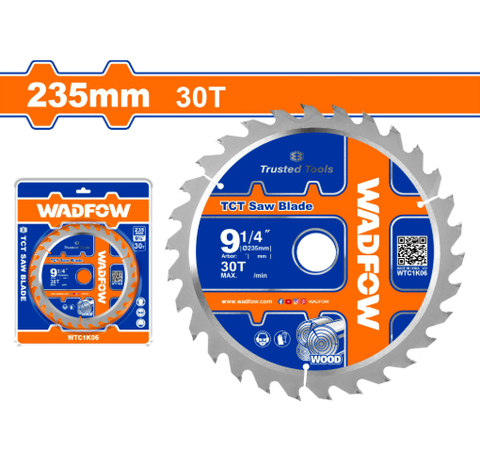 Lưỡi cưa gỗ 235mm 30T Wadfow WTC1K06