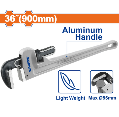 Mỏ lết mở ống tay cầm nhôm 900mm WADFOW WPW9136