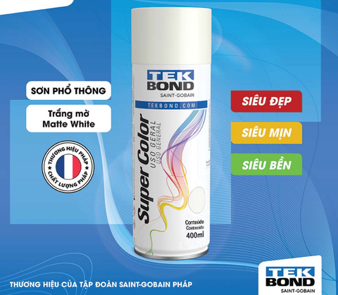 Sơn đa năng Tekbond trắng mờ - matte white