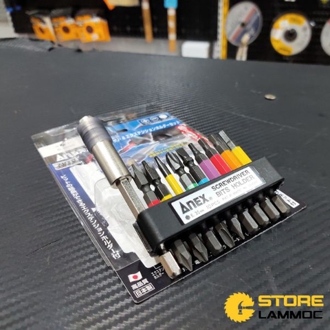 Bộ mũi bắn vít 10 mũi đa dụng nhiều màu Anex ACMH9-E
