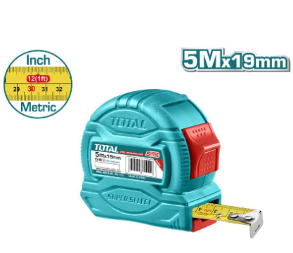 Thước kéo  thép nền vàng  5x19mm Total TMT34519