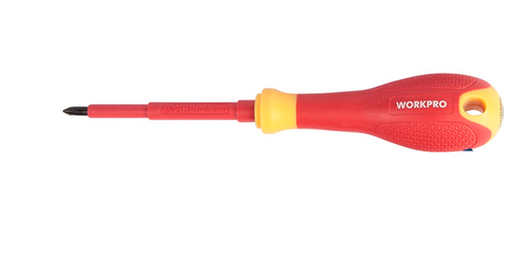 Tua vít bake 4 cạnh cách điện PH1 dài 100mm Workpro W094006